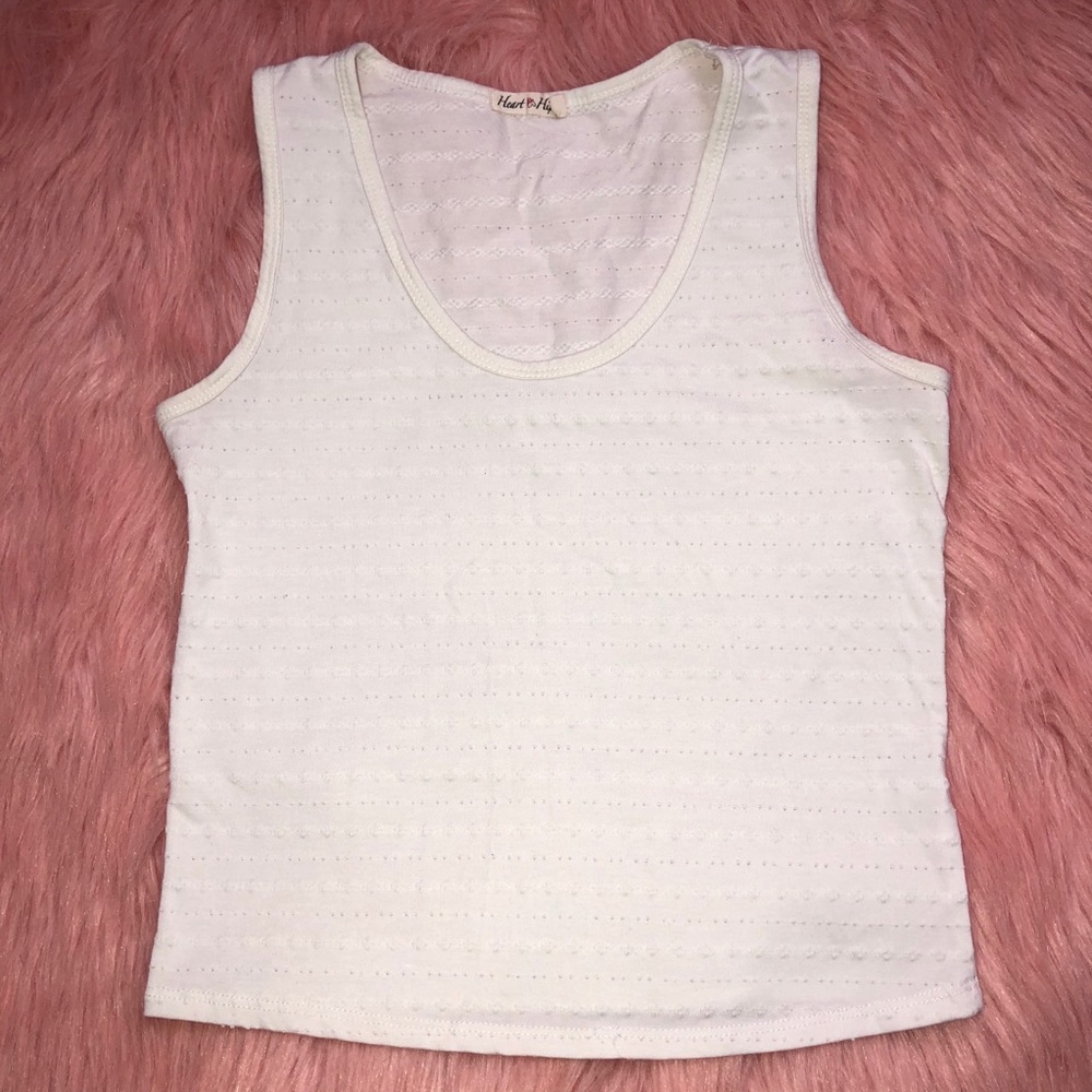 White Cropped Tank Top